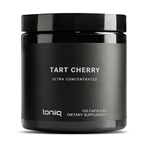 Toniiq Ultra High Strength Tart Cherry Capsules - 52,000mg 52x Concentrated Extract - Highly Concentrated and Highly Bioavailable - 120 Capsules