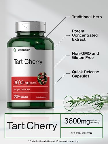 Tart Cherry Extract 3600mg | 300 Capsules  by Horbaach