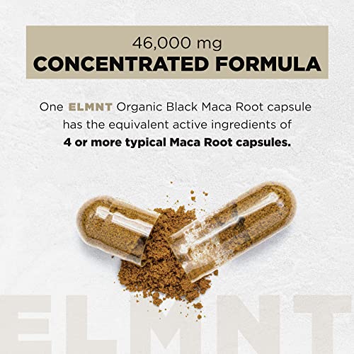 ELMNT 40,000mg 40x Strength Organic Black Maca Root w. Ashwagandha - 60 Pills