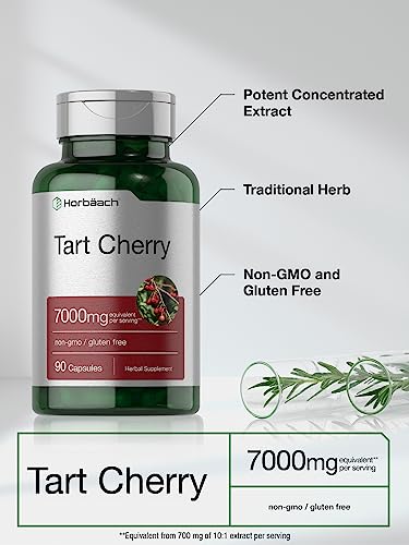 Tart Cherry Extract 7000mg | 90 Capsules  by Horbaach