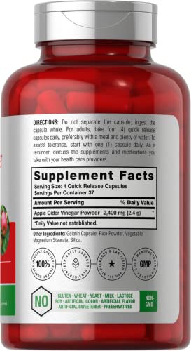 Apple Cider Vinegar Capsules | 2400mg | 150 Count  by Horbaach