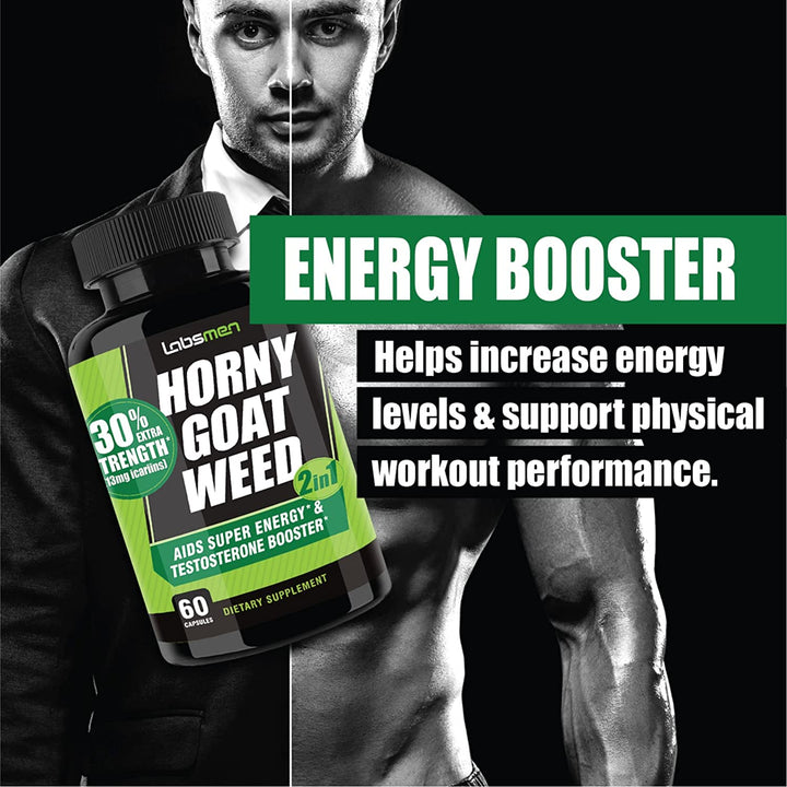 Horny Goat Weed for Men Supports Natural Drive 2100mg