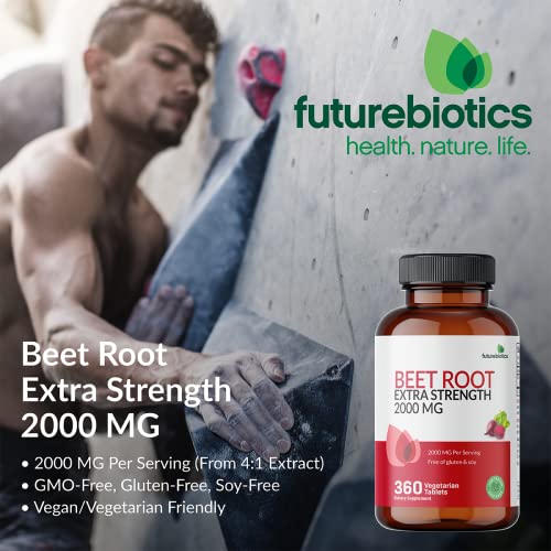 Futurebiotics Beet Root Extra Strength 2000 MG - Non-GMO, 120 Vegetarian Tablets