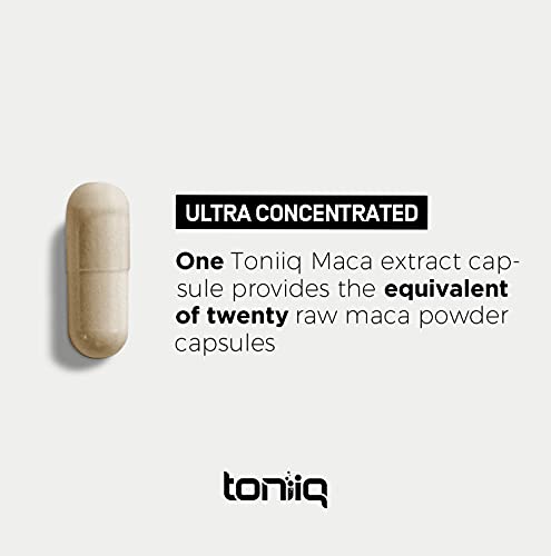 Toniiq 10,000mg 20x Concentrated Extract Ultra High Strength - Highly Purified Peruvian Maca Root