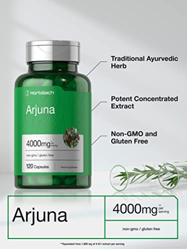 Arjuna Capsules 4000mg | 120 Count  by Horbaach