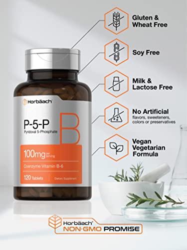 P5P Activated Vitamin B6 100mg | 120 Tablets by Horbaach