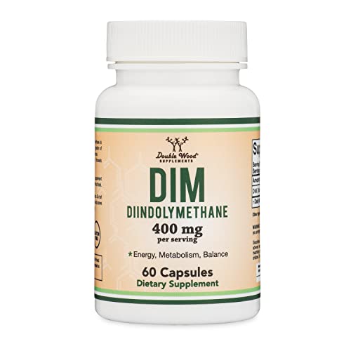 DIM Supplement for Women and Men 200mg Per Capsule, 60 Capsules by Double Wood