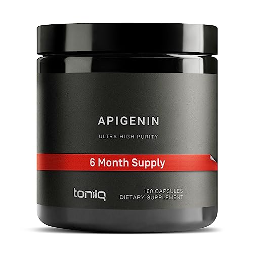 Toniiq Ultra High Strength Apigenin - 100mg Concentrated Formula - 98%+ Highly Purified - 180 Vegetarian Capsules