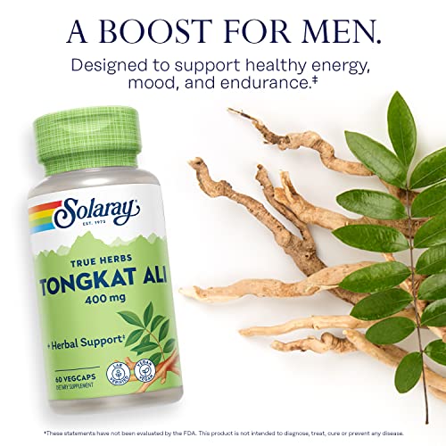 SOLARAY Tongkat Ali 400 mg, Vegan, Longjack Tongkat Ali for Men, 60 VegCaps