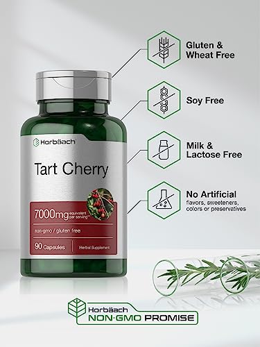 Tart Cherry Extract 7000mg | 90 Capsules  by Horbaach