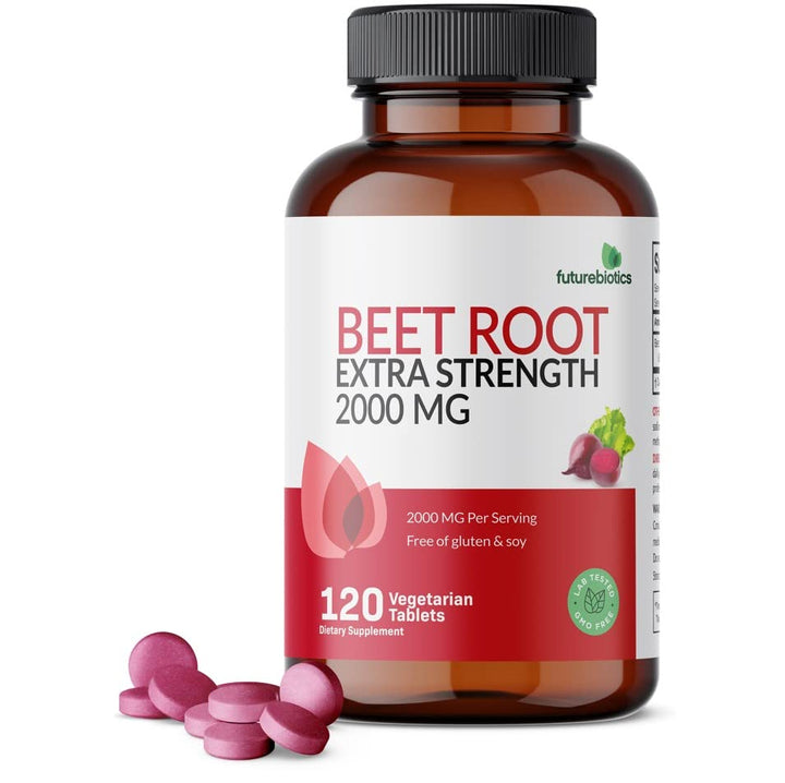 Futurebiotics Beet Root Extra Strength 2000 MG - Non-GMO, 120 Vegetarian Tablets