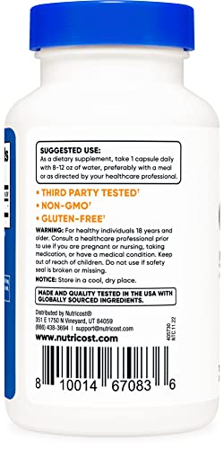 Nutricost Ox Bile Capsules 500mg Per Serving (120 Capsules) - Gluten Free & Non-GMO