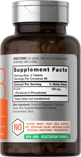 P5P Activated Vitamin B6 100mg | 120 Tablets by Horbaach