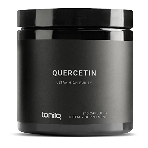 Toniiq Ultra High Purity Quercetin Capsules - 95%+ Highly Purified and Highly Bioavailable - 1000mg Per Serving - 240 Capsules Quercetin Supplement