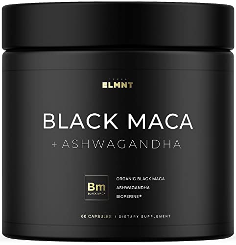 ELMNT 40,000mg 40x Strength Organic Black Maca Root w. Ashwagandha - 60 Pills