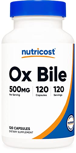 Nutricost Ox Bile Capsules 500mg Per Serving (120 Capsules) - Gluten Free & Non-GMO