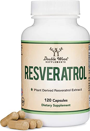 Resveratrol Supplement 500mg Per Serving, 120 Capsules by Double Wood