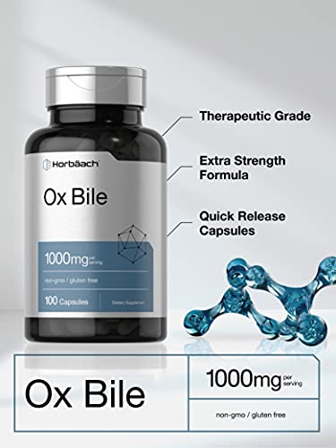 Ox Bile 1000 mg 100 Capsules by Horbaach